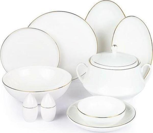 Roy King Gold Thin 55 Parça Bone China Porselen Yemek Takımı Dsn048 - Image 1