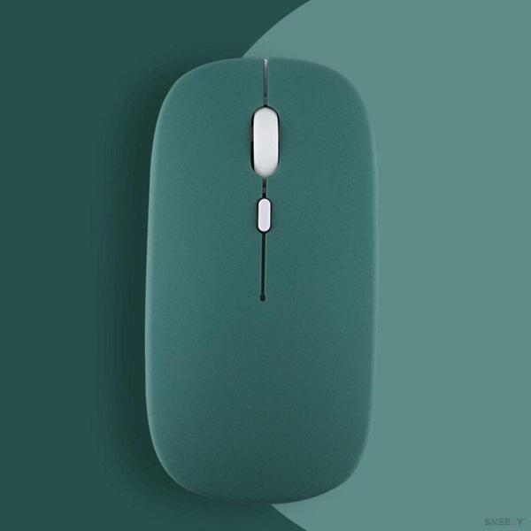 Sneezy Apple Macbook Şarj Edilebilir Sessiz Mouse Bluetooth + 2.4Hz Wifi Kablosuz Mouse Fare - Image 1