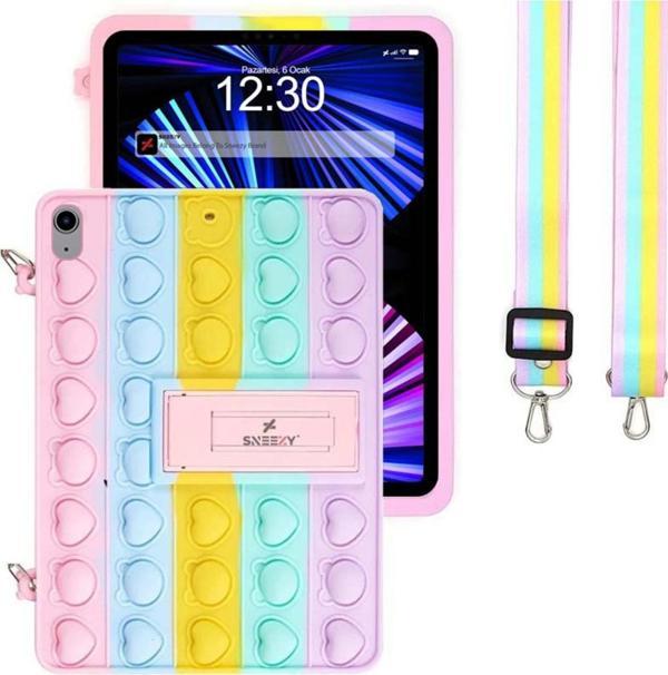 Sneezy İpad Mini 6. Nesil Tam Uyumlu Glow Desenli Standlı Askılı Popit Tablet Kılıfı - Image 1