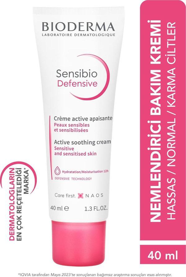Bioderma Sensibio Defensive Hassas Normal Ciltler Antioksidan E Vitamini Nemlendirici Bakım Kremi 40 Ml - Image 1