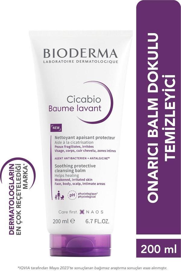 Bioderma Cicabio Cleansing Balm Hasar Görmüş Ciltler Için Onarıcı Balm Dokulu Temizleyici 200 Ml - Image 1