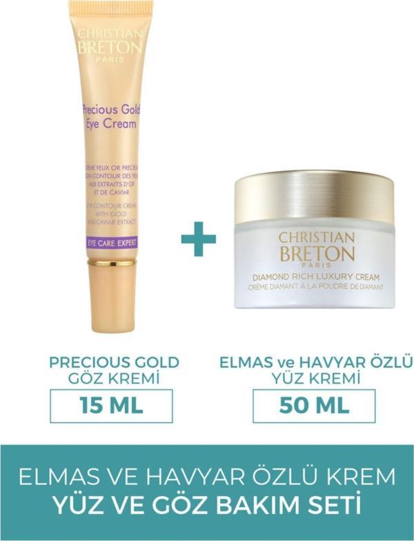 Christian Breton Elmas Havyar Özlü Nemlendirici 50 Ml Ve Göz Kremi 15 Ml Set - Image 1