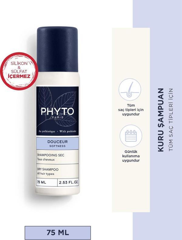 Phyto Softness Dry Shampoo Tüm Saç Tipleri Için Kuru Şampuan 75 Ml - Image 1