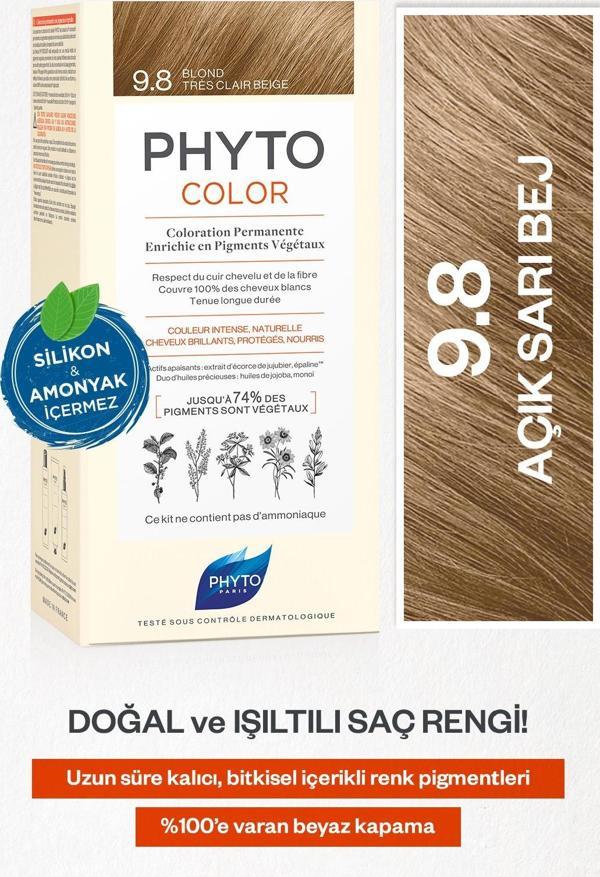 Phyto Phytocolor 9.8 Açık Sarı Bej Amonyaksız Kalıcı Bitkisel Saç Boyası - Image 1