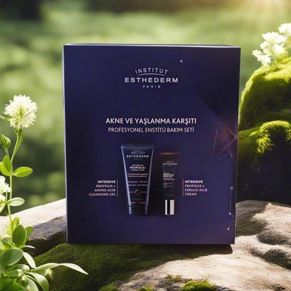 Institut Esthederm Intensıve Propolıs + Amıno Acıd Cleansıng Gel 200Ml Ve Intensıve Propolıs + Ferulıc Acıd Cream 50Ml - Image 1
