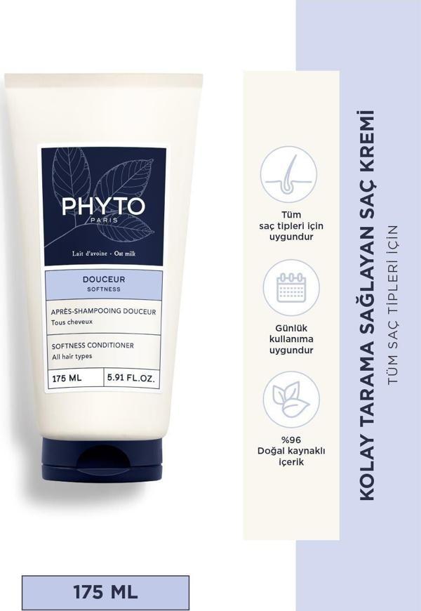 Phyto Softness Conditioner Tüm Saç Tipleri Için Kolay Tarama Sağlayan Saç Kremi 175 Ml - Image 1