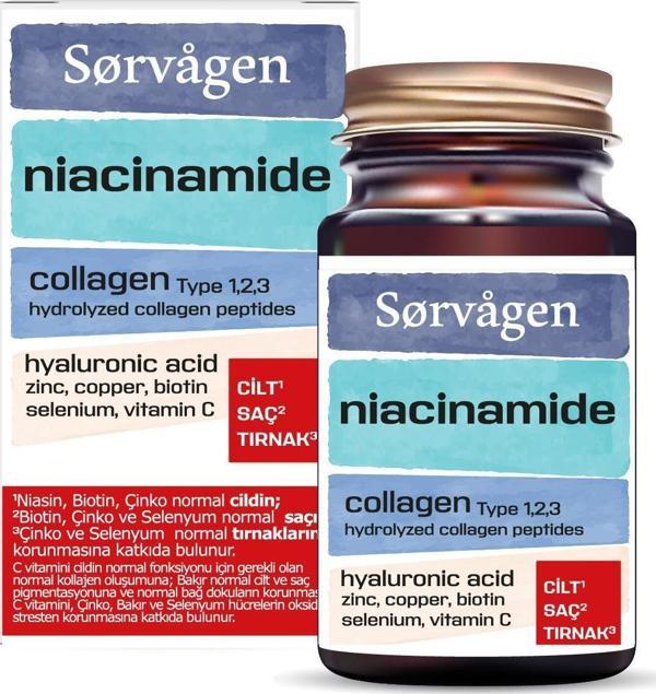 Sorvagen Niacinamide Collagen / Kolajen Hyaluronic Acid Tablet - Image 1