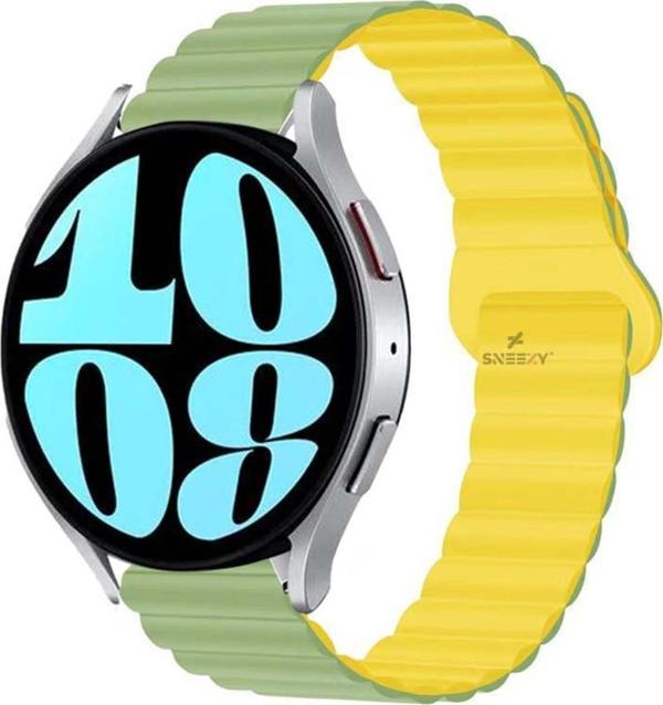 Sneezy Samsung Galaxy Watch 6 – Classic 40-43-44-47Mm Uyumlu 20Mm Harmony Duo Magnetik Silikon Kordon - Image 1