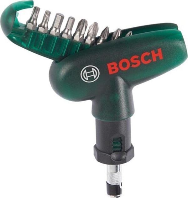 Bosch Dıy Cırcırlı Tornavida Ve 9 Parça Vidalama Ucu - 2607019510 - Image 1
