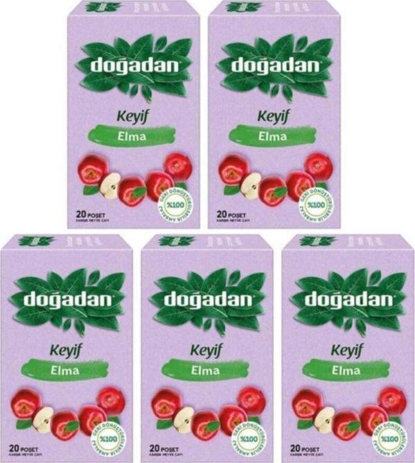 Doğadan Elma Çayı 20'Li X 5 Adet - Image 1