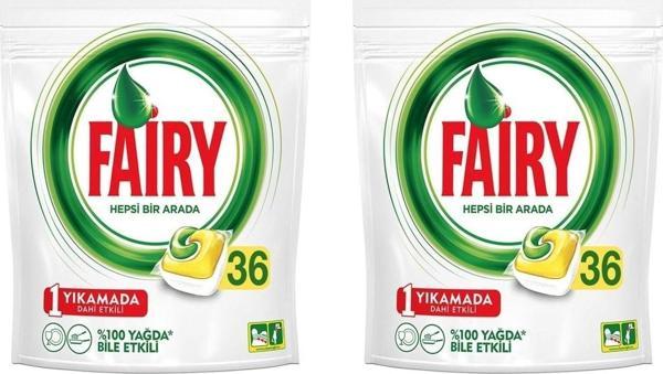 Fairy Bulaşık Makinesi Deterjanı Hepsi Bir Arada 36 Lı 2 Paket 72 Kullanım - Image 1