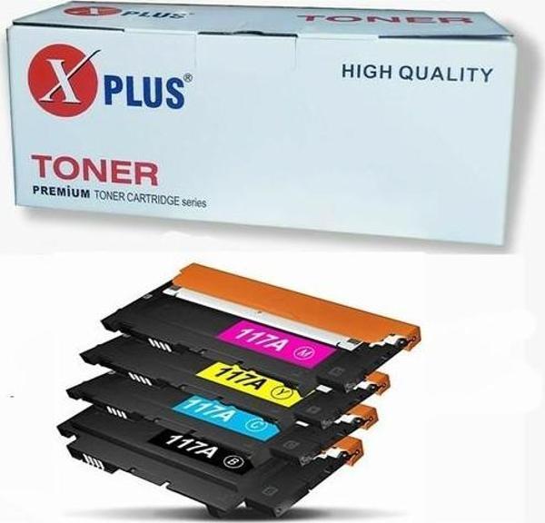 Xplus 150NW Hp 117A W2070A-W2071A-W2072A-W2073A 4 Renk Ithal Toner Seti 1.000 Sayfa Chipsiz
 - Image 1