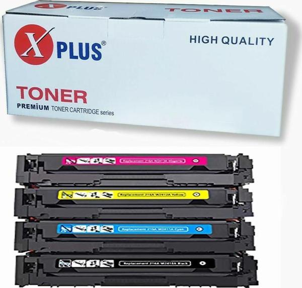 Xplus Hp Color Laserjet Pro M155NW / M182N / M182NW / M183FW 216A 4 Renk Ithal Muadil Toner Seti 1.050 Syf Renkli Chipsi - Image 1
