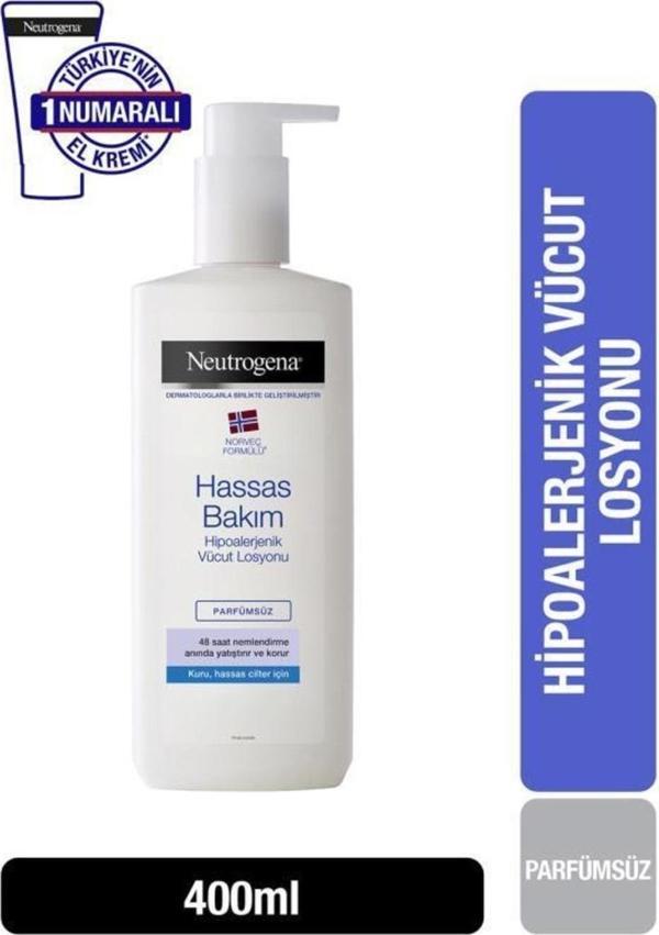 Neutrogena Deep Moisture Vücut Losyonu Parfümsüz Hassas Ciltler 400 Ml - Image 1