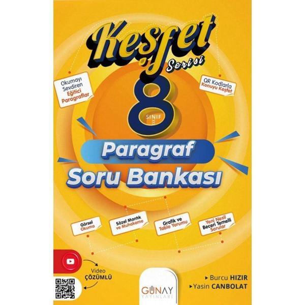 Günay Yayınları LGS 8. Sınıf Keşfet Serisi Paragraf Soru Bankası - Günay Yayınları - Image 1