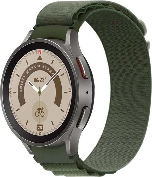 Sneezy Samsung Galaxy Watch 4 5 Pro 40 42 44 45 46Mm Uyumlu Kavisli Tasarım Frost Alpine Loop Kordon - Image 1