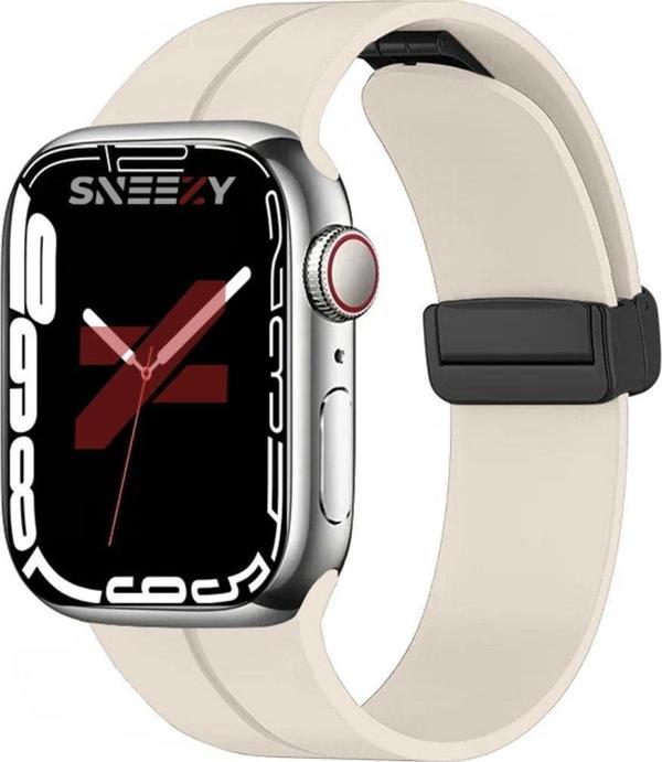 Sneezy Apple Watch 42Mm 44Mm 45Mm Seri 1 2 3 4 5 6 7 8 Se Uyumlu Coastal Manyetik Tokalı Silikon Kordon - Image 1