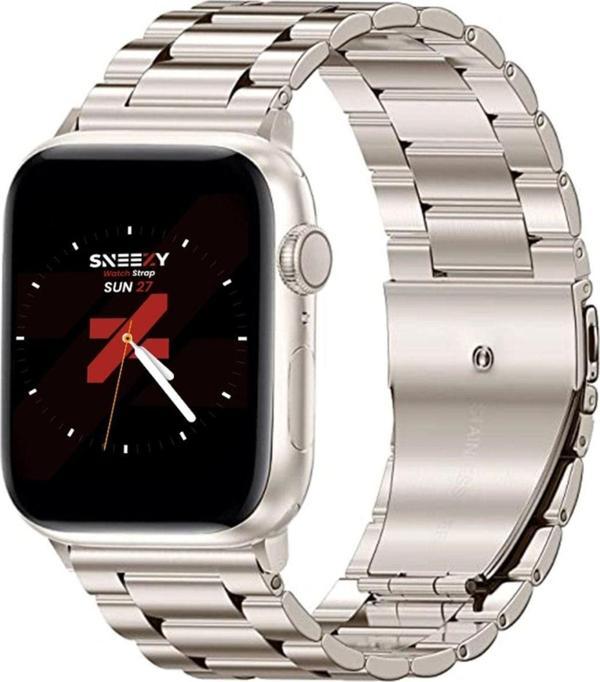 Sneezy Apple Watch 38Mm 40Mm 41Mm Watch Seri 3 4 5 6 7 Se Uyumlu Ironweft Döküm Çelik Metal Kordon - Image 1