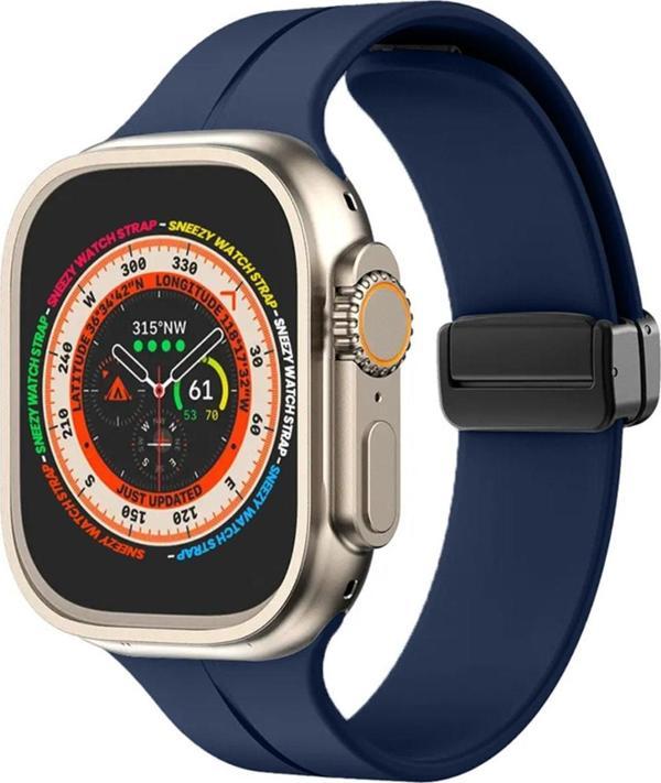 Sneezy Apple Watch 49Mm Ultra Seri Uyumlu Coastal Manyetik Tokalı Silikon Kordon - Image 1