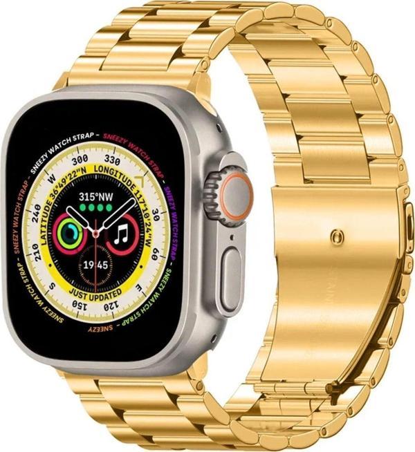 Sneezy Apple Watch Ultra Seri 49Mm Uyumlu Ironweft Döküm Çelik Metal Kordon - Image 1