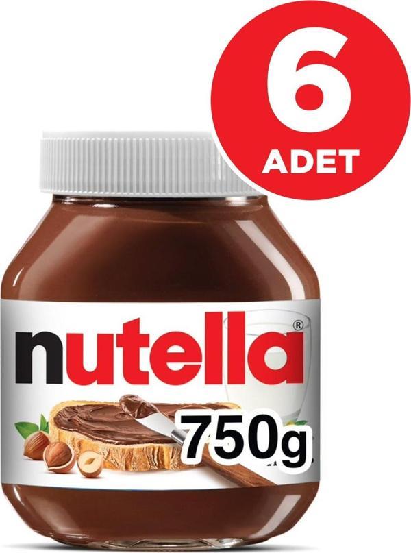 Nutella 750 gr 6'lı Paket Kakaolu Fındık Kreması - Image 1