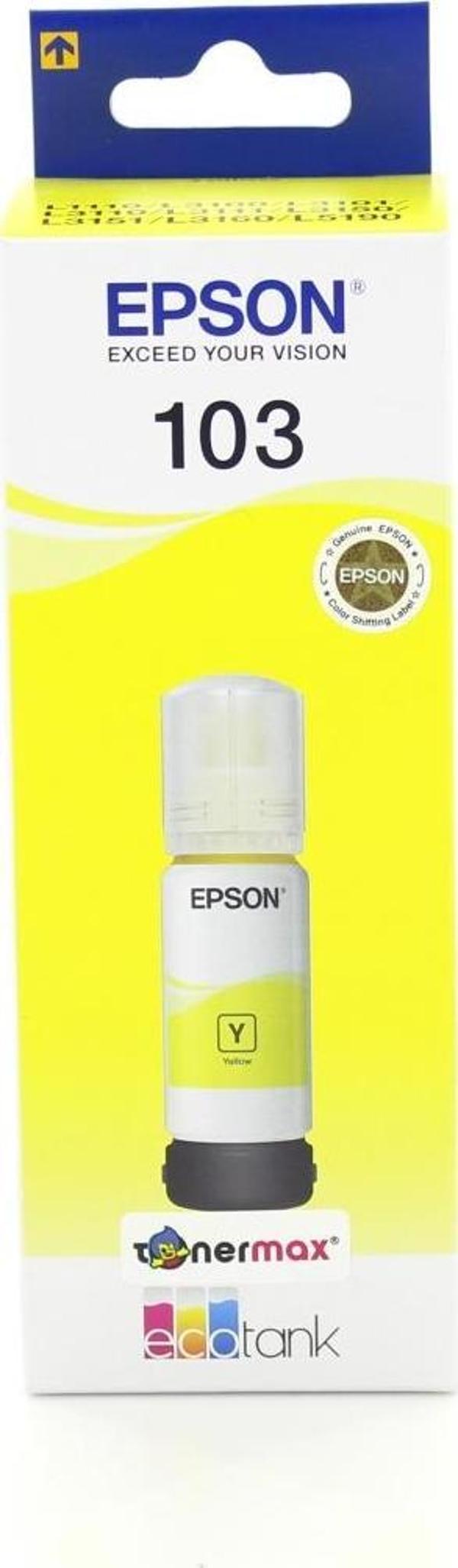 Epson 103-C13T00S44A Sarı Orjinal Mürekkep / L1110 / L3110 / L3111 / L3150 / L3151 / L3156 / L3160 / L5190 - Image 1