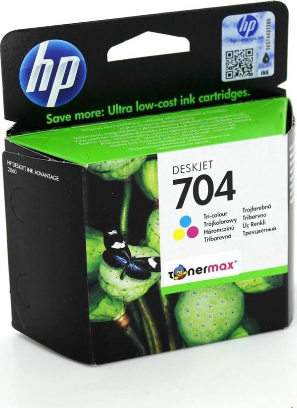 HP 704 CN693A Renkli Orjinal Kartuş/ Deskjet 2060 / K110a / J510 - Image 1