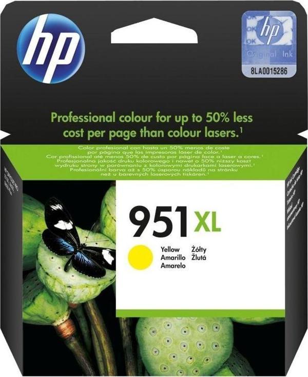 HP 951XL CN048A Sarı Orjinal kartuş / Officejet Pro 251 / 276 / 8100 / 8600 / 8610 / 8620 - Image 1