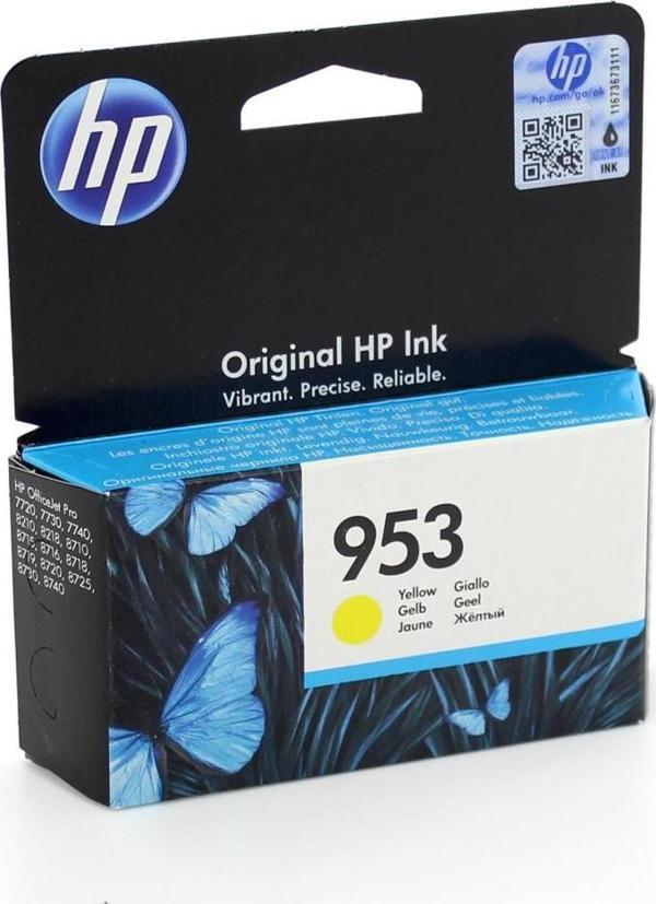 Hp 953 F6U14AE Sarı Orjinal Kartuş / Officejet Pro 8210 / 8218 / 8710 / 8715 / 8720 / 8725 - Image 1