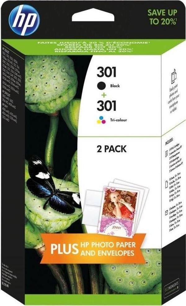 HP 301 J3M81A Siyah ve Renkli Kartuş Avantaj Paket - Image 1