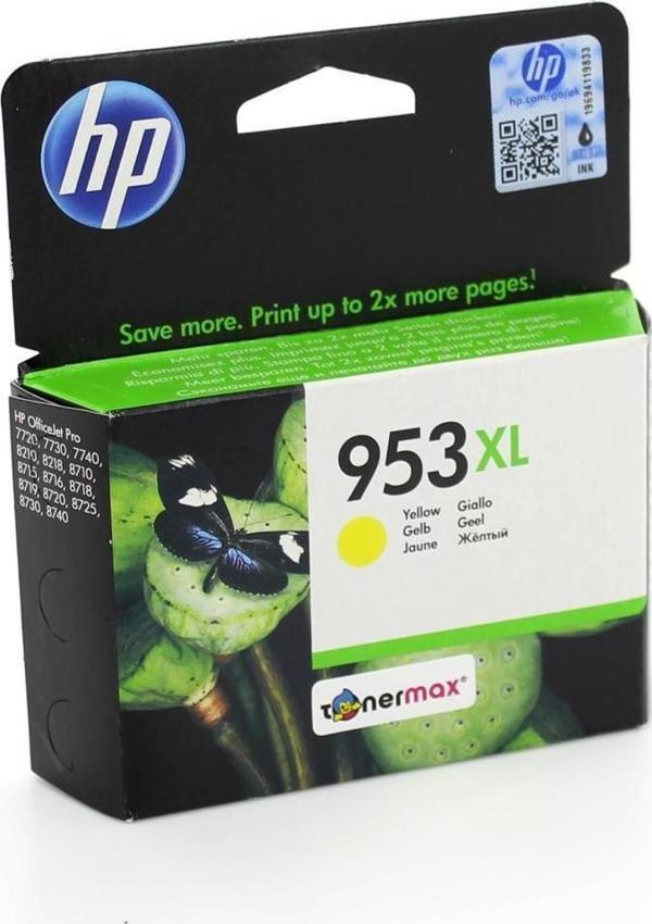 Hp 953XL F6U18AE Sarı Orjinal Kartuş/ Officejet Pro 8210 / 8218 / 8710 / 8715 / 8720 / 8725 - Image 1