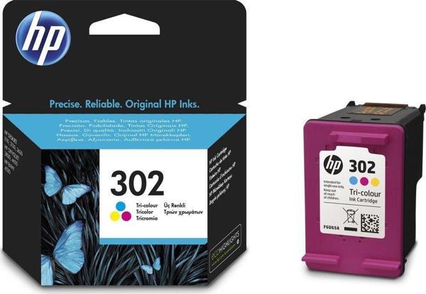 HP 302 F6U65AE CMY Renkli Orjinal Kartuş - Image 1