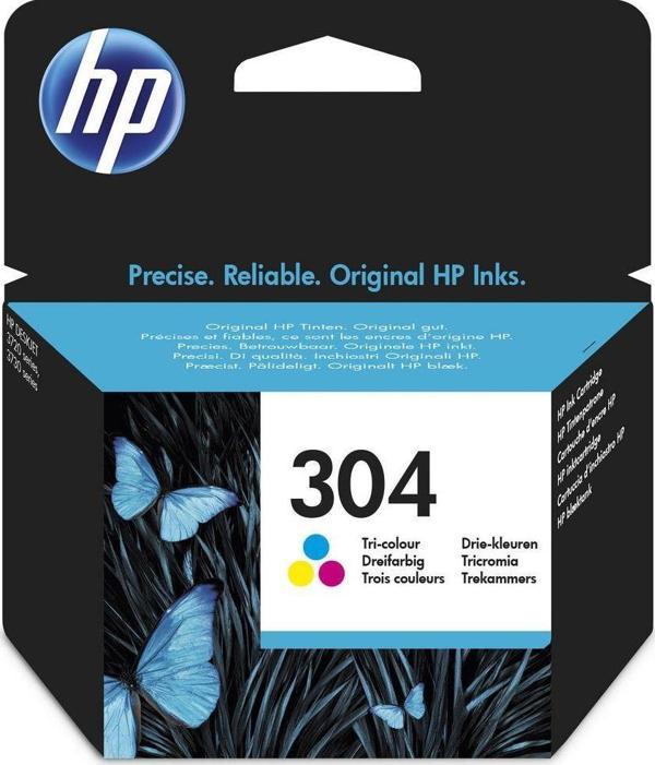 Hp 304 N9K05AE Renkli Orjinal Kartuş/ Deskjet 2600/2620/2630 /3720 / 3730 / 3732 - Image 1