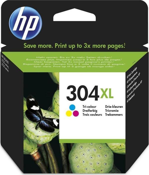 Hp 304XL N9K07AE / Deskjet 2600/2620/2630 /3720 / 3730 / 3732 Renkli Orjinal Kartuş - Image 1