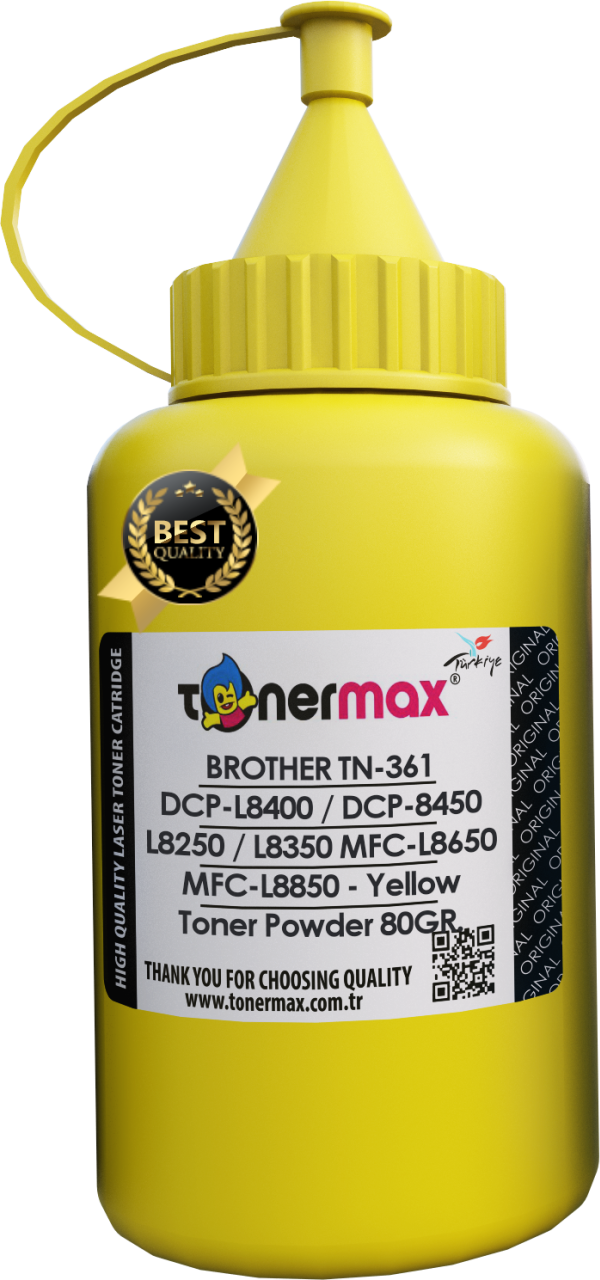 Brother TN-361 / TN-369 Toner Tozu Sarı/DCP-L8400 / DCP-8450 / HL-L8250 / HL-L8350 MFC-L8650 / MFC-L8850 - Image 1