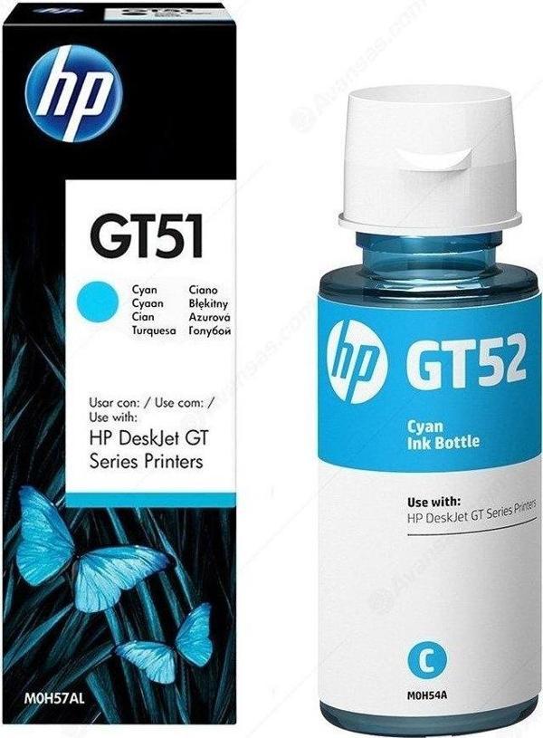 Hp GT52 M0H54AE Mavi Orjinal Şişe Mürekkep/ DeskJet GT-5810 / GT-5820 - Image 1