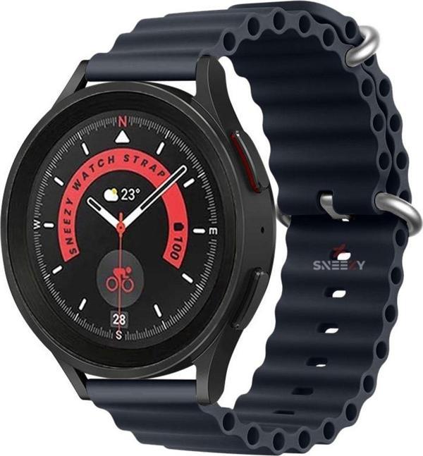 Sneezy Samsung Galaxy Watch 5 40-44Mm Uyumlu 20Mm Seaflex Ocean Silikon Kordon - Image 1