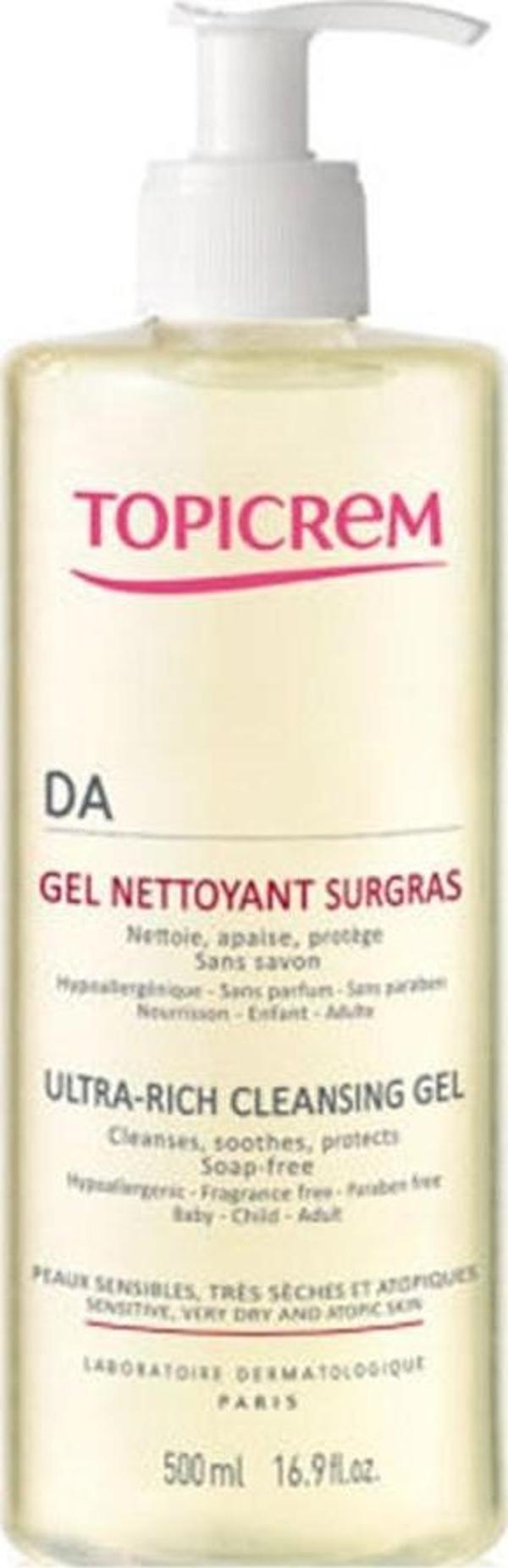 Topicrem AD Ultra Rich Cleansing Gel 500 ml Yüz Temizleme Jeli - Image 1