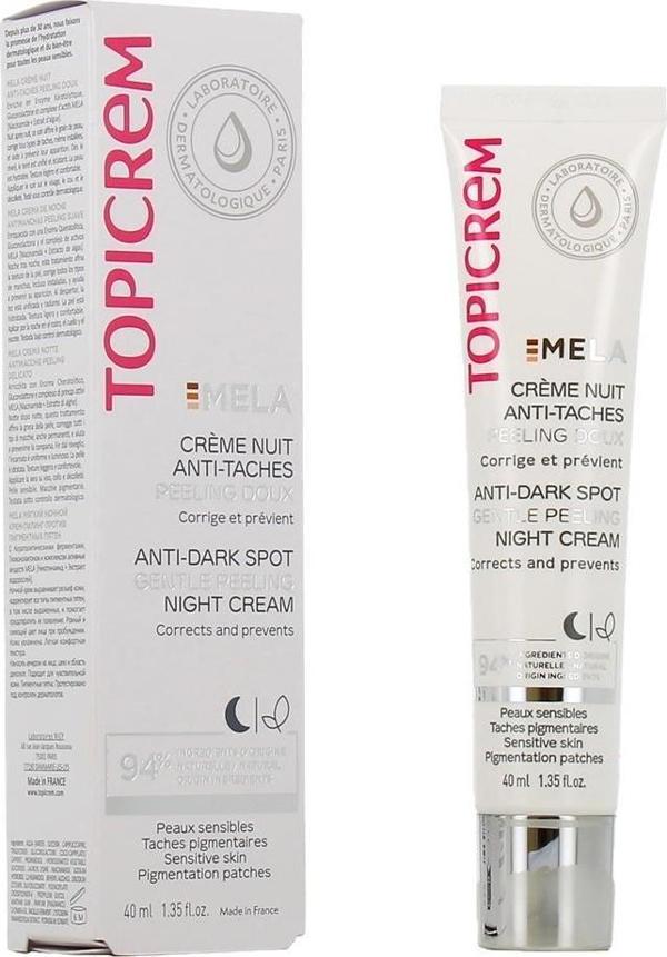 Topicrem Mela Anti Dark Spot Gentle Peeling Lekeli Ciltler İçin Gece Kremi 40 ml - Image 1