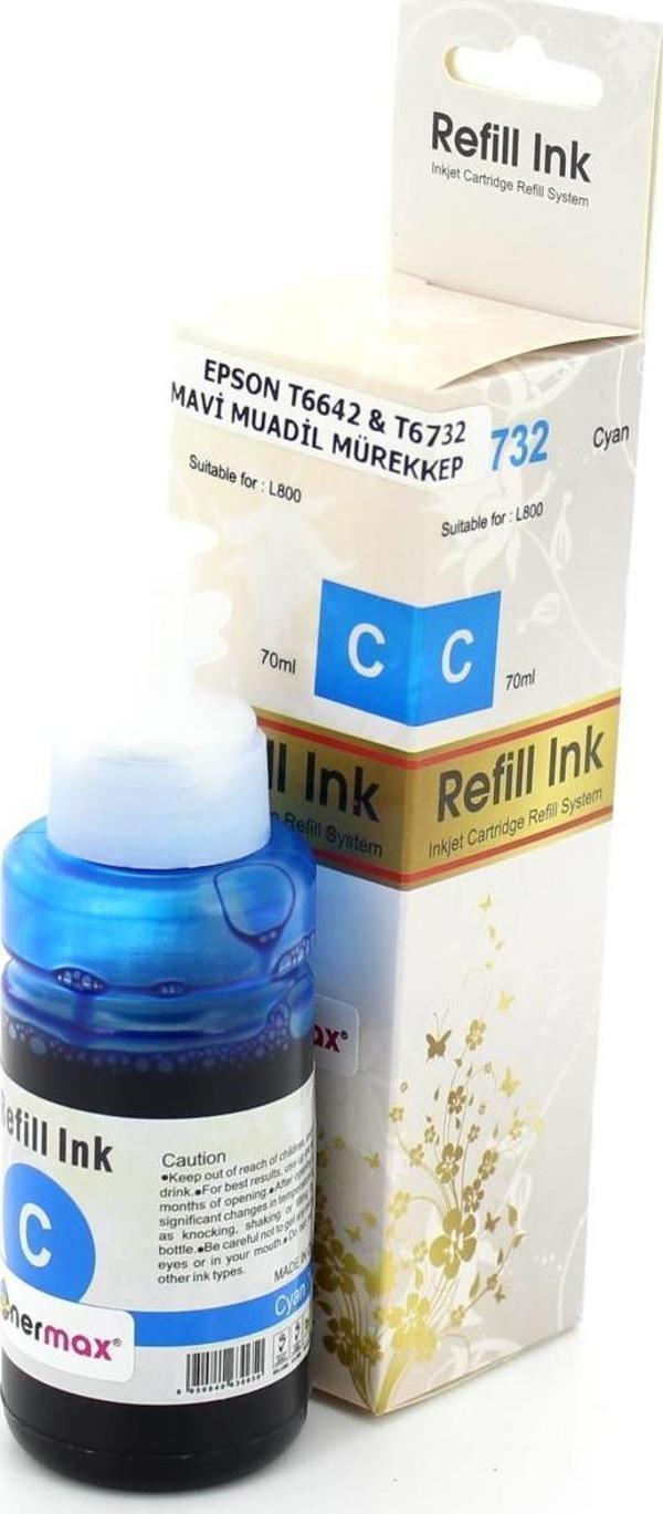 Epson T6642 C13T66424A Mavi Muadil Mürekkep - Image 1