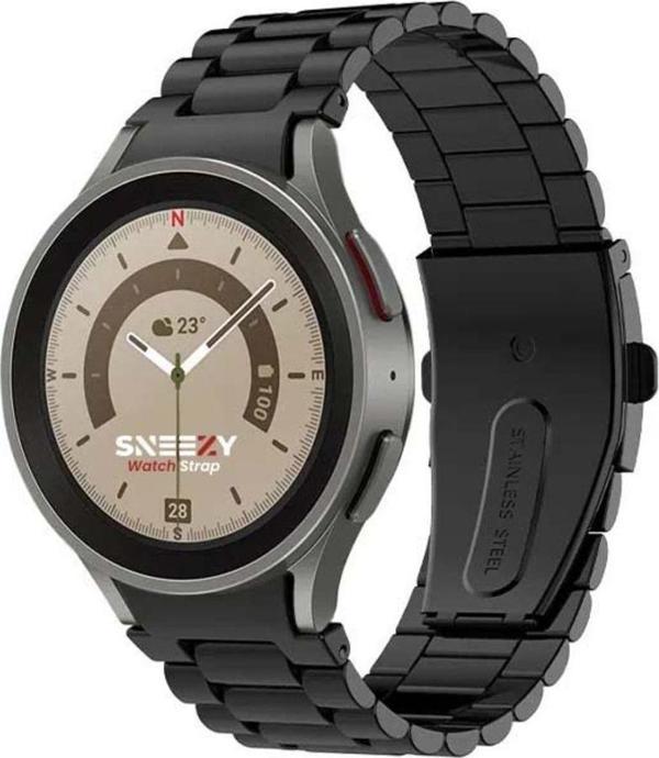 Sneezy Samsung Galaxy Watch 6 40 43 44 47Mm Uyumlu Kavisli Ironweft Döküm Çelik Metal Kordon - Image 1