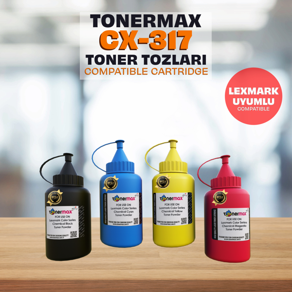 Lexmark CS317 / CS417 / CS517 / CX317 / CX417 / CX517 Toner Tozu Set - Image 1