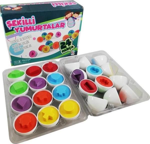 Şekilli Yumurtalar 24 Parça Eğitici Oyuncak - Image 1