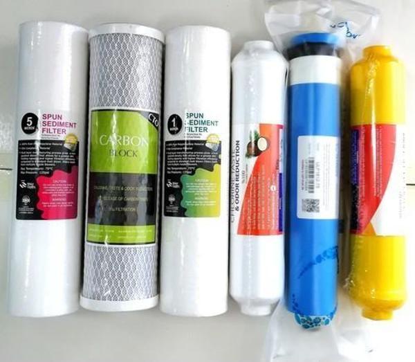 Aqualine Su Arıtma Filt. Seti 6 Lı Çift SPUN,75GPD Vontron Membran,mineral - Image 1