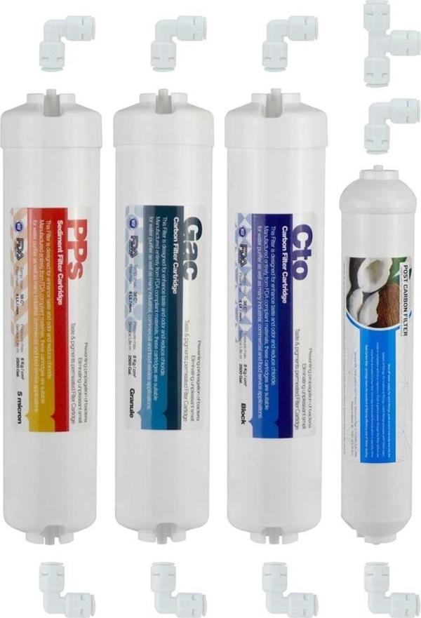 Ege Su Arıtma Inlıne Sistem Su Arıtma Cihazı 4'lü Filtre Seti(Quick Bağlantılı) - Image 1