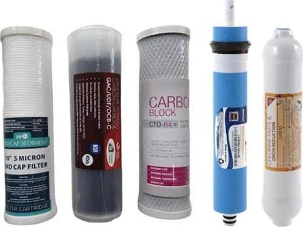 E-Water Su Arıtma Cihazı Filtresi 5'li Filtre Seti Çift Karbonlu - Image 1