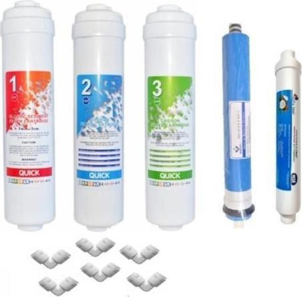 Kapalı Kasa Su Arıtma Cihazı Filtresi 5 Aşama Quick Geçme Set - Image 1