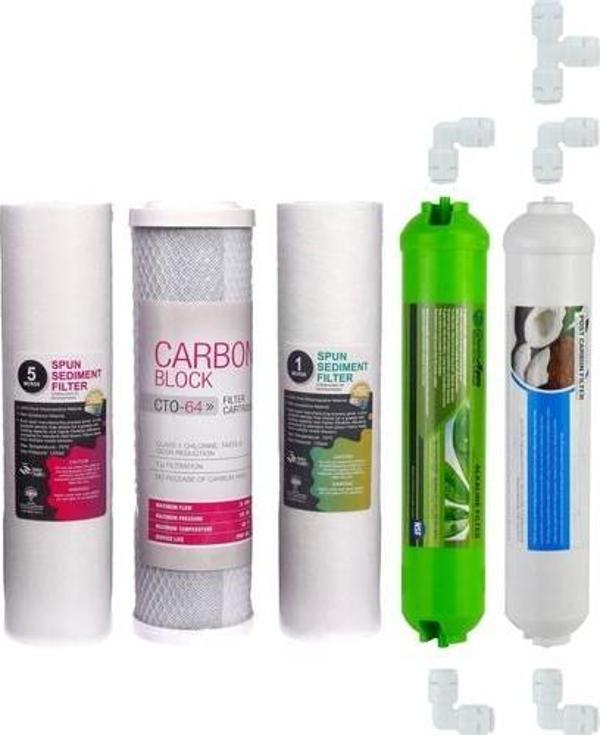 Su Arıtma Cihazı Filtresi 5'li Set Paket Aşama Membransız - Image 1