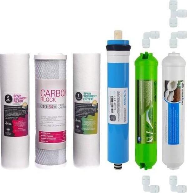 Su Arıtma Cihazı Filtresi 6'lı Filtre Seti Paket 6 Aşama Vontron Membran - Image 1