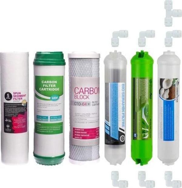 Su Arıtma Cihazı Filtresi 6'lı Set Paket Aşama Membransız - Image 1